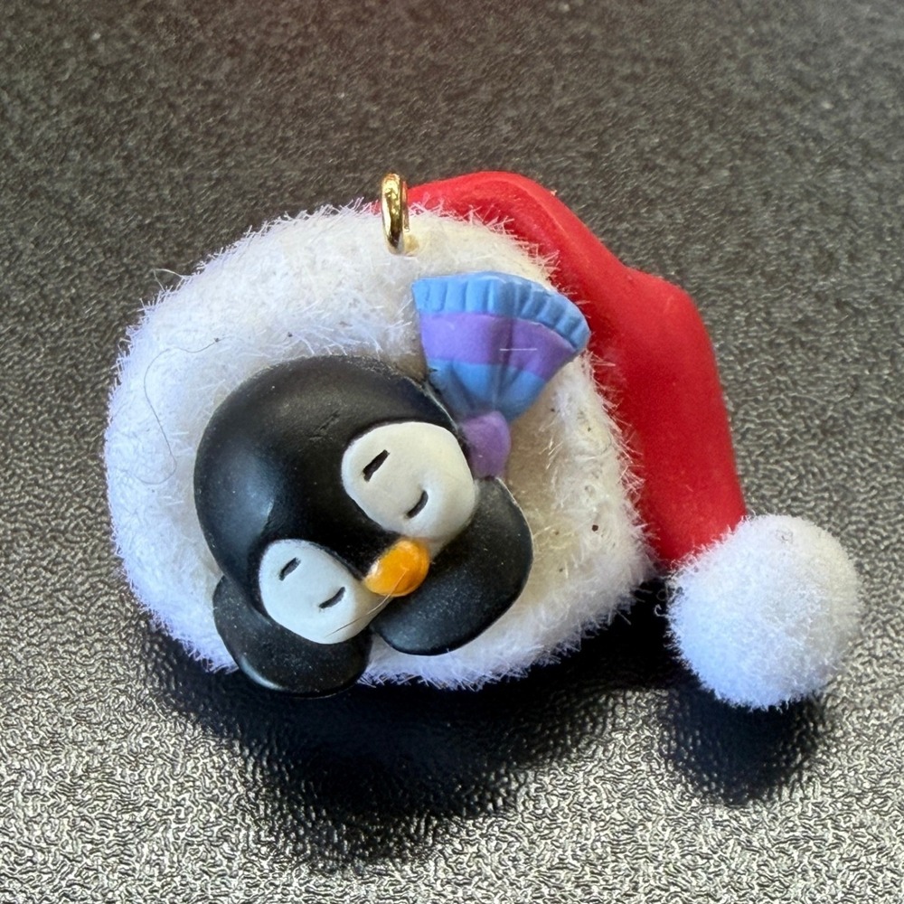 Hallmark Keepsake A Short Snooze Petite Penguins Christmas Ornament Santa Hat